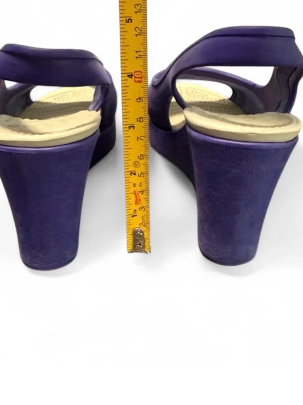 Crocs Women's Purple Wedge Slingback Sandals